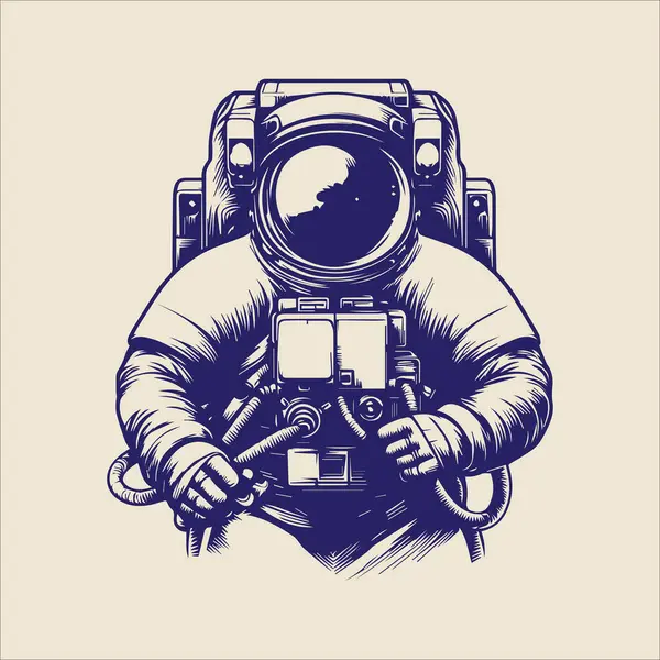 Astronaut Space Planets Astronaut Space Spaceman Spacesuit — Stock Vector