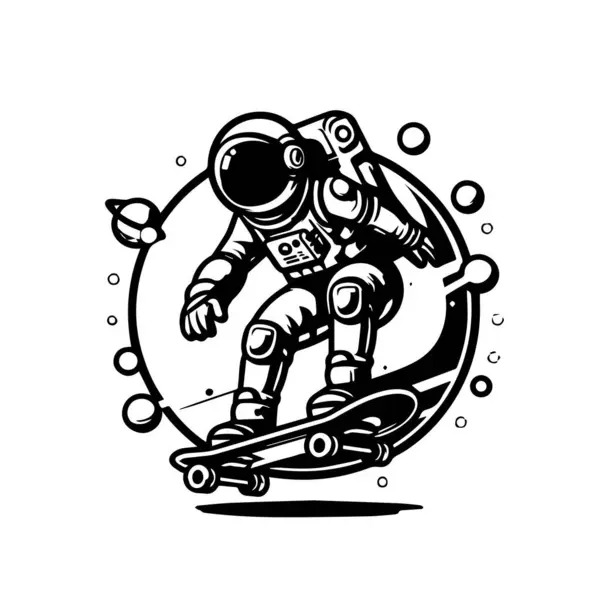 Vector Illustration Snowboard Rocket White Background — Stock Vector