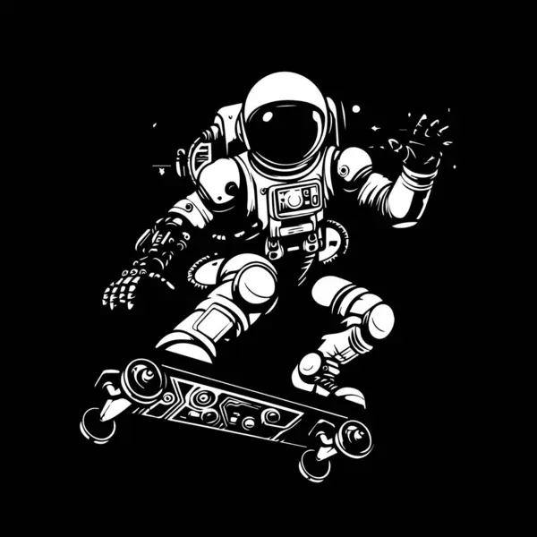 Astronaut Riding Spaceship — Stock Vector
