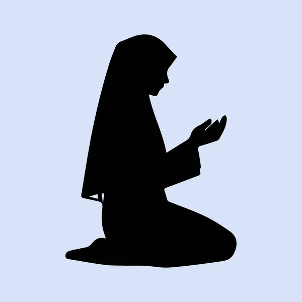Векторная Икона Молящейся Женщины — стоковый вектор