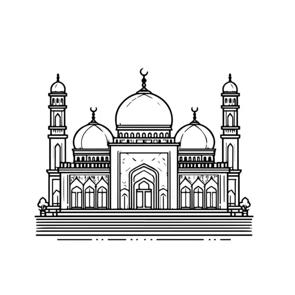 Vector Illustration Mosque Icon — Stock Vector