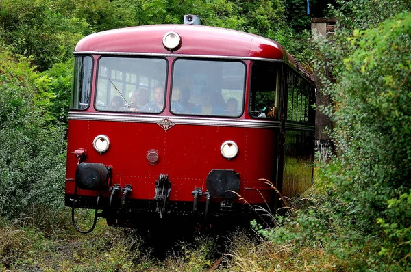Vieux Bus Ferroviaire Appelait Affectueusement Die Flitsch — Photo