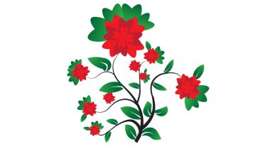 Çiçek süsleme simgesi izole edilmiş