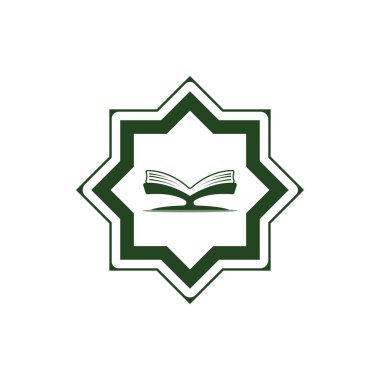kutsal müslüman logosu vektör vintage illüstrasyon tasarımı, minimalist logo