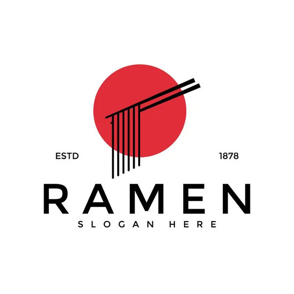 stock vector ramen logo template vector illustration design, japanese noodle