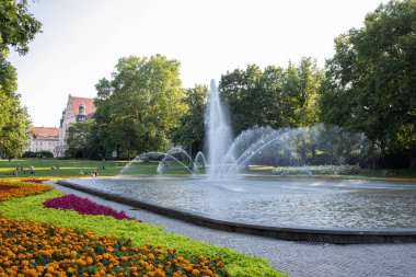 Poznan, Polonya 'daki Adam Mitskevich Parkı' nda Çeşme