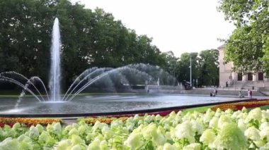 Poznan, Polonya 'daki Adam Mitskevich Parkı' nda Çeşme