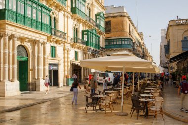 Valletta, Malta 'da merkez işlek cadde