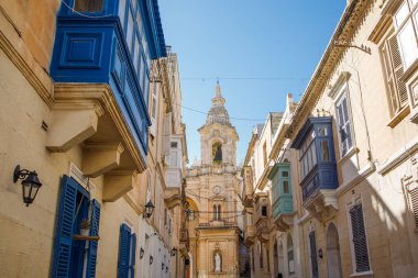 Malta 'daki Sliema eski kasaba manzarası