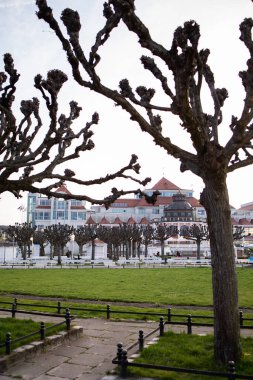 Baharda Sopot şehir merkezi, Polonya