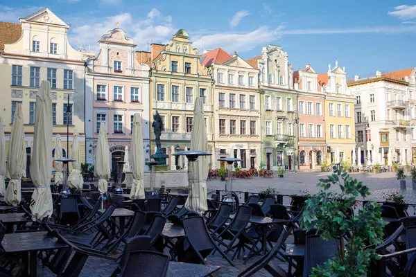 Eski pazar Stary Rynek Meydanı Sabah Poznan, Polonya