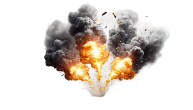 Beyaz arka plan üzerinde izole patlama.