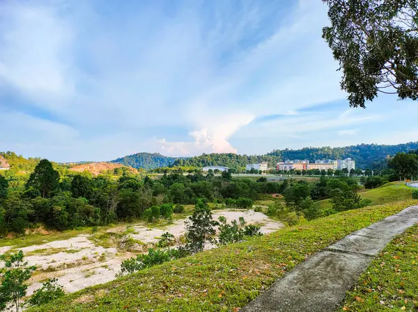 Scenic View of the Hillside Area and UiTM Puncak Alam, Alam Bina buildings