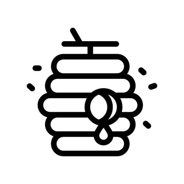 Bal peteği ikonu illüstrasyon vektörü. Çizgi El çizim stili. Düzenlenebilir biçim