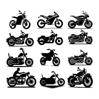 Siyah ve Beyaz Motosiklet Simgesi Ayarları