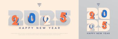 Eşsiz sayı dizaynına sahip 2025 yeni yıl. 2025 Yeni Yıl Kutlaması Konsepti