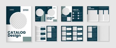 Catalog design or 12 pages product catalogue template design clipart
