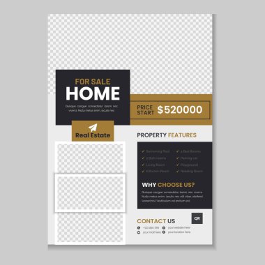 Emlak Pilotu şablon tasarımı ve ev satışı pankart tasarımı