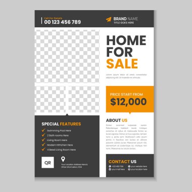 Emlak Pilotu şablon tasarımı ve ev satışı pankart tasarımı
