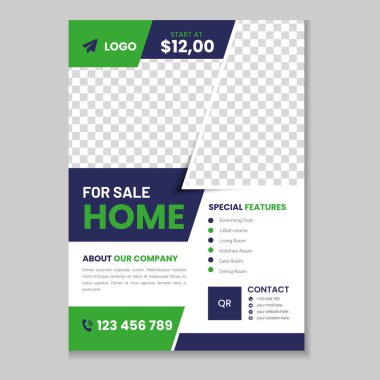 Emlak Pilotu şablon tasarımı ve ev satışı pankart tasarımı