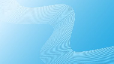 Beyaz arkaplanda soyut dalgalı çizgi ve şık çizgi sanatı