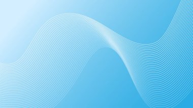 Beyaz arkaplanda soyut dalgalı çizgi ve şık çizgi sanatı