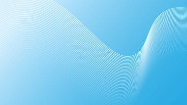 Beyaz arkaplanda soyut dalgalı çizgi ve şık çizgi sanatı