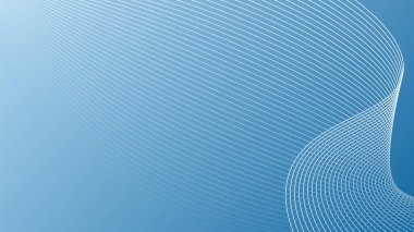 Beyaz arkaplanda soyut dalgalı çizgi ve şık çizgi sanatı