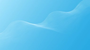 Beyaz arkaplanda soyut dalgalı çizgi ve şık çizgi sanatı