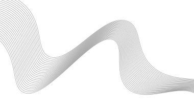 Minimalist Biçimli Soyut Dalga Çizgisi Siyah Arkaplanı