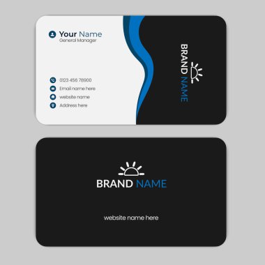 Çift taraflı minimalist ve yaratıcı yuvarlak kart şablonu