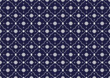 Koyu mavi arka planda beyaz Portekiz tarzı, etnik kumaşsız desen, kumaş tasarımı, halı, batik, duvar kağıdı, ambalaj kağıdı vs..
