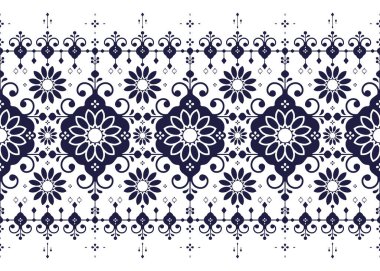 Geometrik ve çiçekli etek desensiz mavi ve beyaz desenli kumaş, kumaş, halı, batik, duvar kağıdı, ambalaj vs..