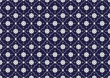 Sembol açan mavi ve beyaz renk, Portekiz tarzı, etnik kumaş dikişsiz desen, kumaş tasarımı, halı, batik, duvar kağıdı, ambalaj kağıdı vs..