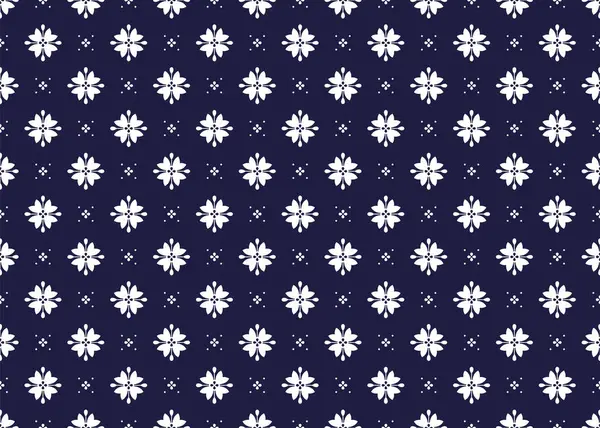 Koyu mavi arka planda kusursuz beyaz çiçek açan, Portekiz tarzı, kumaş, halı, batik, duvar kâğıdı, ambalaj, vs..