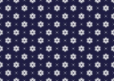 Koyu mavi arka planda kusursuz beyaz çiçek açan, Portekiz tarzı, kumaş, halı, batik, duvar kâğıdı, ambalaj, vs..