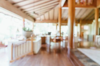 Özet olarak, arka plan için soyut bulanık ve odaksız otel lobisi