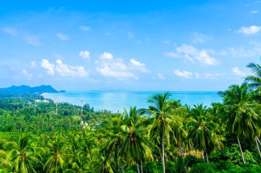Nakhon Si Thammarat, Tayland 'daki Naern Thae Wada' da güzel bir deniz manzarası.