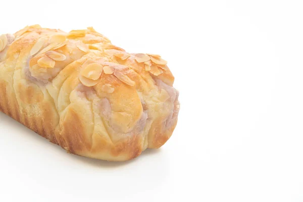 Taro Toast Brood Geïsoleerd Witte Achtergrond — Stockfoto