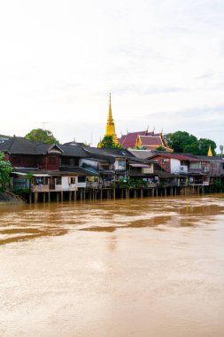 The Old Town of Chantaboon waterfront community at Chanthaburi in Thailand