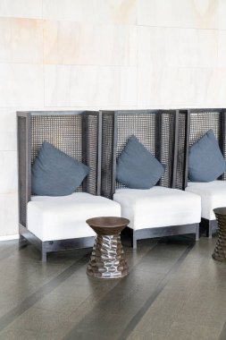 empty luxury sofa and table for rest