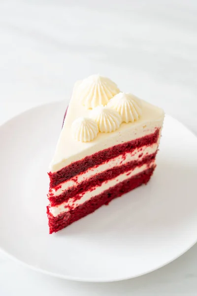 Red Velvet Cake Cream Cheese Layer — 图库照片