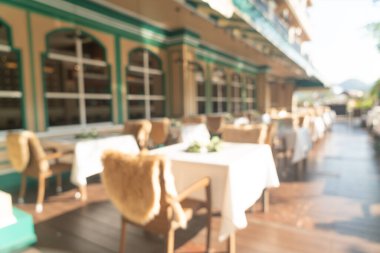 Soyut bulanıklık ve arka plan için açık hava restoranı