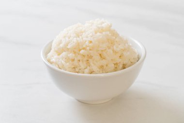 Tayland yaseminli beyaz pirinç kasesi.