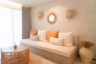 soyut bulanık güzel ve modern oturma odası arka plan için iç mekan