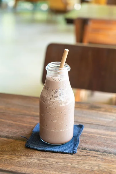 iced chocolate milkshake frappe or blend in coffee shop cafe and restaurant
