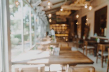 soyut bulanık kahve dükkanı ve arka plan için restoran - vintage efekt filtresi