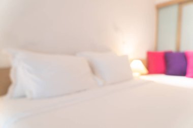 Arka plan için soyut bulanık yatak odası iç mimarisi