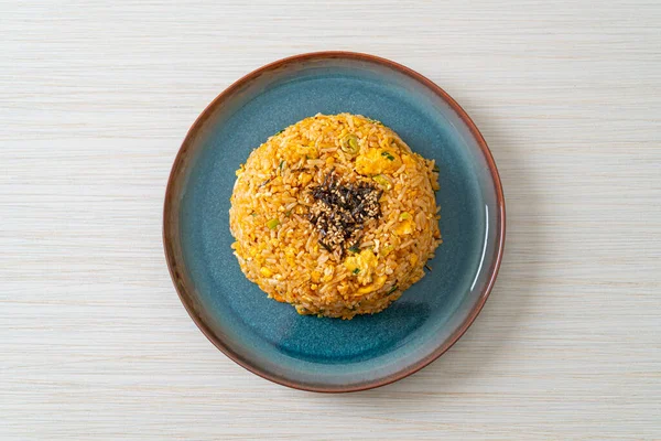 Stekt Ris Med Ägg Koreansk Stil Asiatisk Matstil — Stockfoto