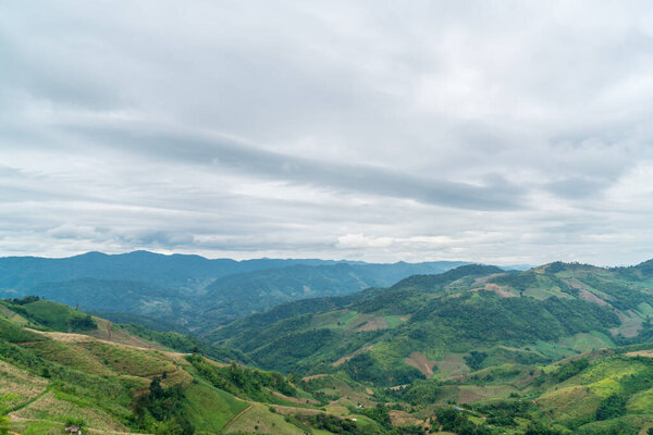 beautiful Doi Chang mountain hill at Chiang Mai in Thailand